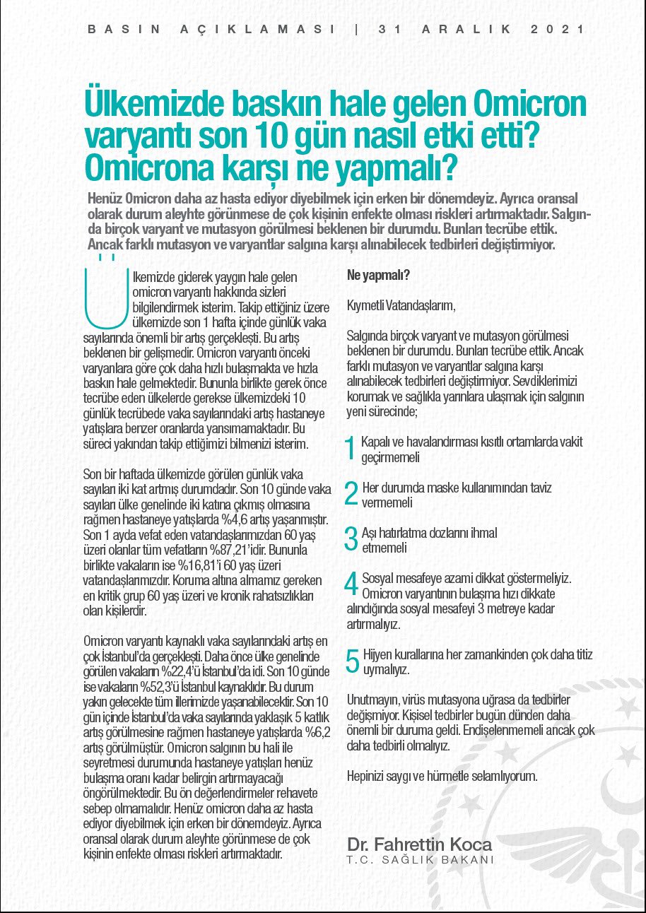 Omicron varyantı